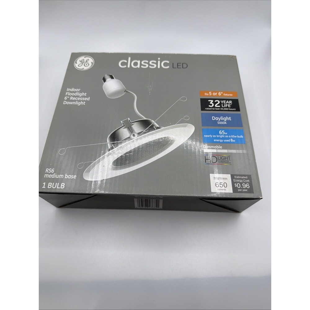 GE Classic LED 65-Watt SOFT WHITE 5 or 6" Round‎ Dimmable Recessed Downlight RS6